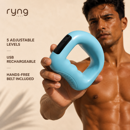the ryng V2 rechargeable body massager with hands-free belt included